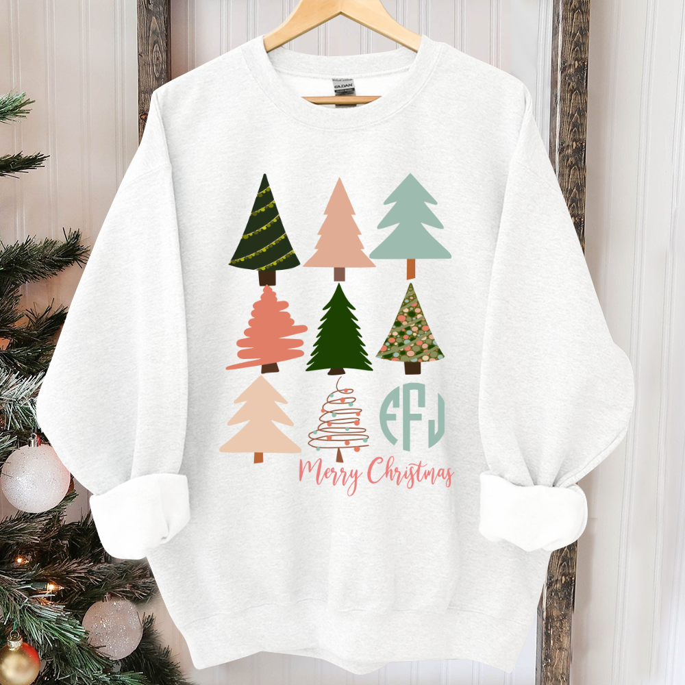 Christmas movie shirt, Womens christmas shirt, christmas pajamas, christmas tree shirt, monogram christmas shirt, merry christmas shirt