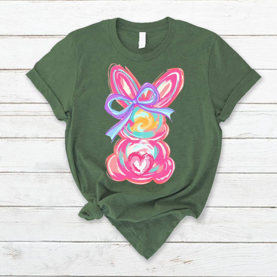 Colorful Easter Bunny T-Shirt – Cute & Trendy Easter Outfit T-Shirt