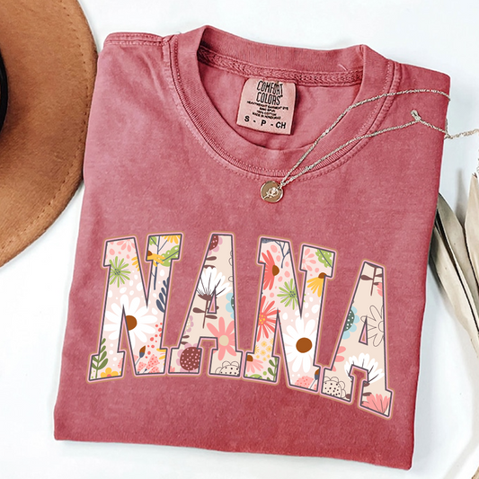Comfort Colors® Vintage Floral Nana T-Shirt