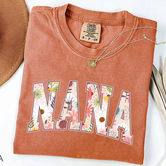 Comfort Colors® Vintage Floral Nana T-Shirt