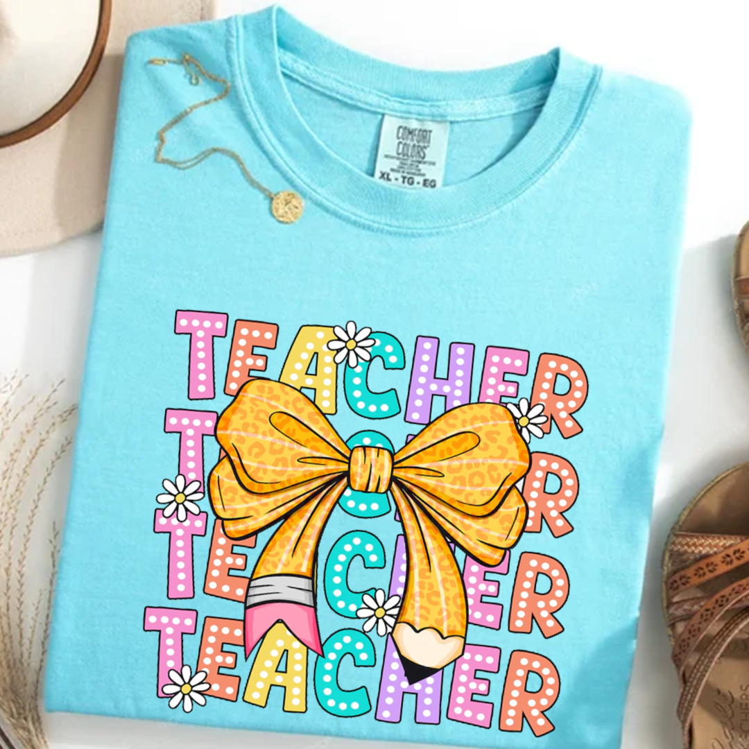 Coquette Teacher Back to School First Day of School Comfort Colors Shirt