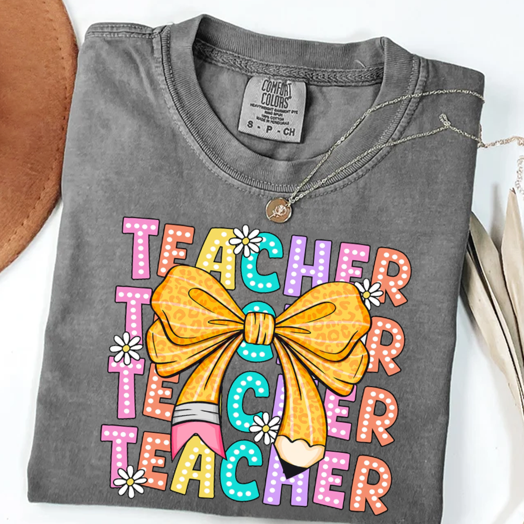 Coquette Teacher Back to School First Day of School Comfort Colors Shirt