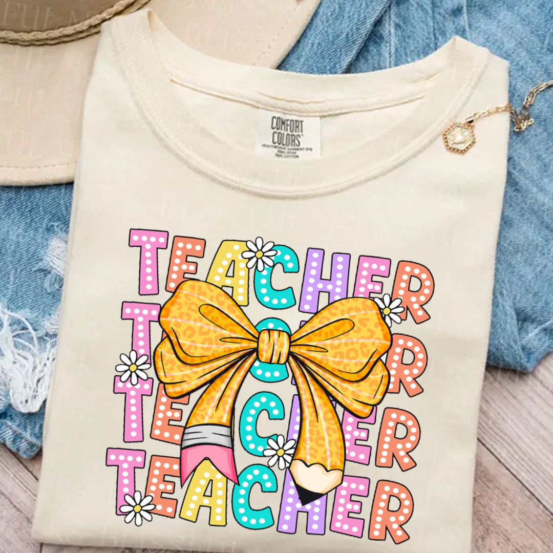 Coquette Teacher Back to School First Day of School Comfort Colors Shirt