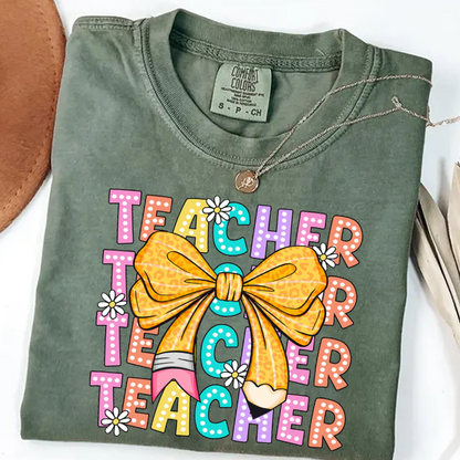 Coquette Teacher Back to School First Day of School Comfort Colors Shirt