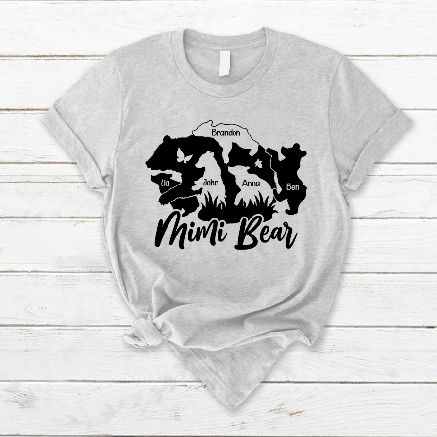 Custom Mimi Bear And Grandkids, Gift For Grandma TH T-Shirt