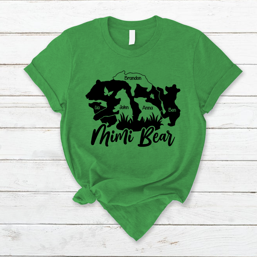 Custom Mimi Bear And Grandkids, Gift For Grandma TH T-Shirt