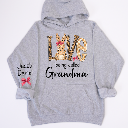 Easter Bunny with Bow Love Being Called Grandma and Grandkids Personalized Shirt