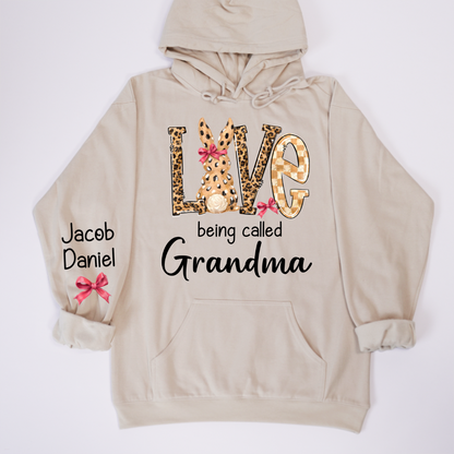 Easter Bunny with Bow Love Being Called Grandma and Grandkids Personalized Shirt