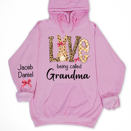 Easter Bunny with Bow Love Being Called Grandma and Grandkids Personalized Shirt