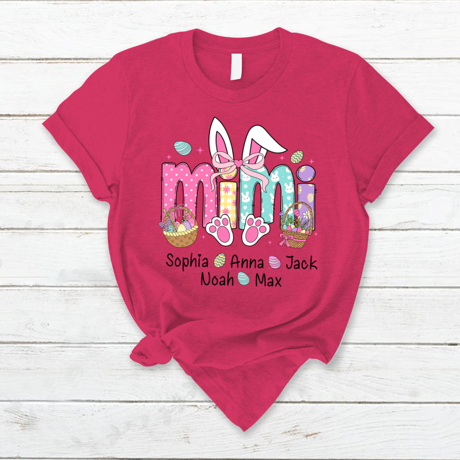 Easter Mimi Bunny Gift For Family, Custom Grandma And Grandkids