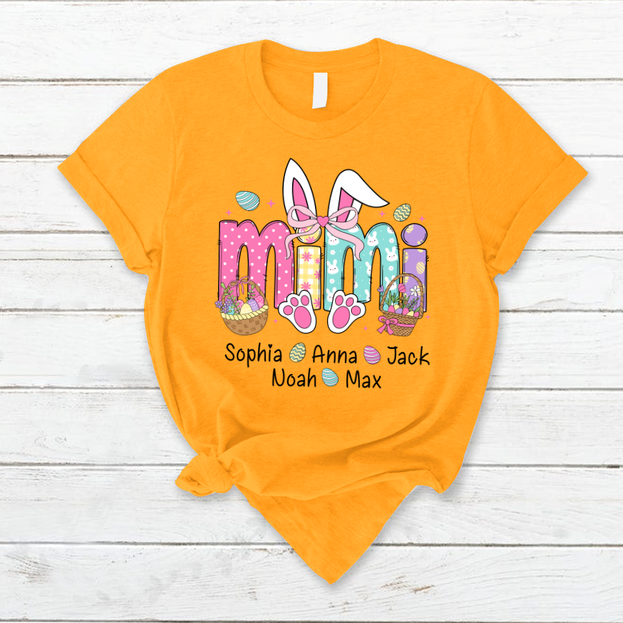 Easter Mimi Bunny Gift For Family, Custom Grandma And Grandkids