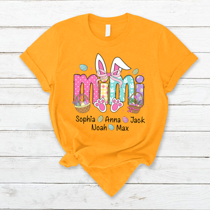 Easter Mimi Bunny Gift For Family, Custom Grandma And Grandkids
