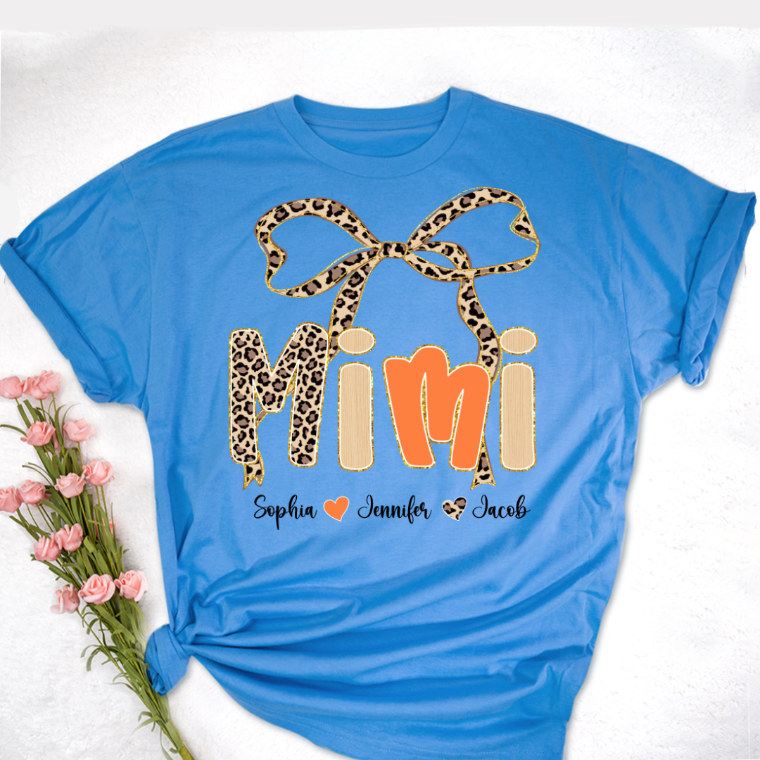 Fall Leopard Mini Nana Gigi Mama and Grandkids Shirt