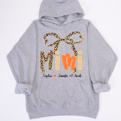 Fall Leopard Mini Nana Gigi Mama and Grandkids Shirt