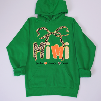 Fall Leopard Mini Nana Gigi Mama and Grandkids Shirt