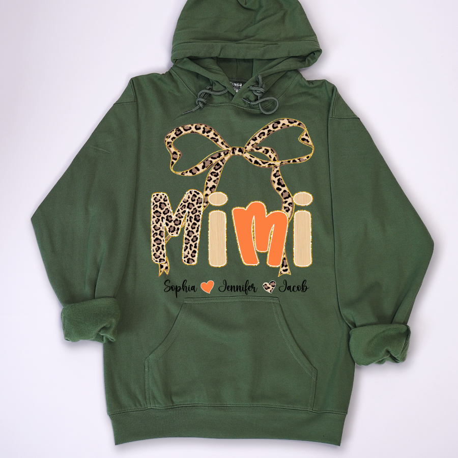 Fall Leopard Mini Nana Gigi Mama and Grandkids Shirt