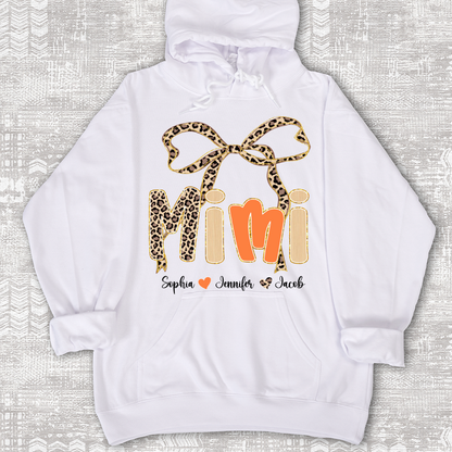 Fall Leopard Mini Nana Gigi Mama and Grandkids Shirt