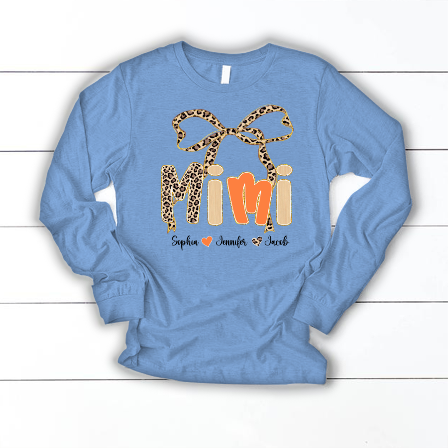 Fall Leopard Mini Nana Gigi Mama and Grandkids Shirt