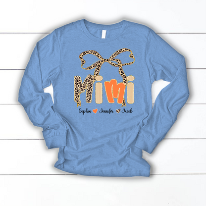 Fall Leopard Mini Nana Gigi Mama and Grandkids Shirt