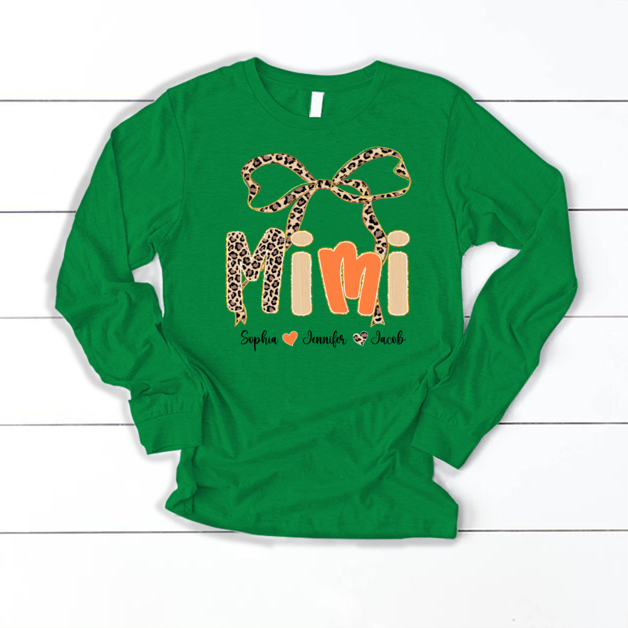 Fall Leopard Mini Nana Gigi Mama and Grandkids Shirt