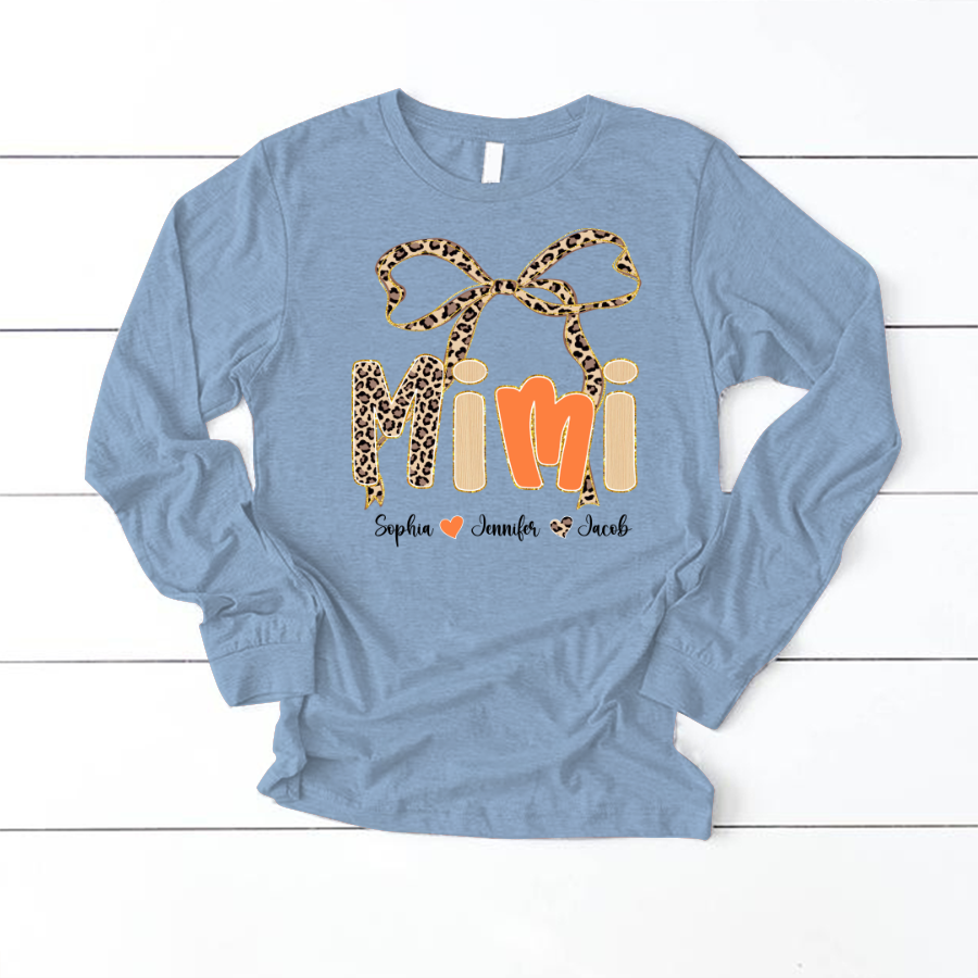 Fall Leopard Mini Nana Gigi Mama and Grandkids Shirt