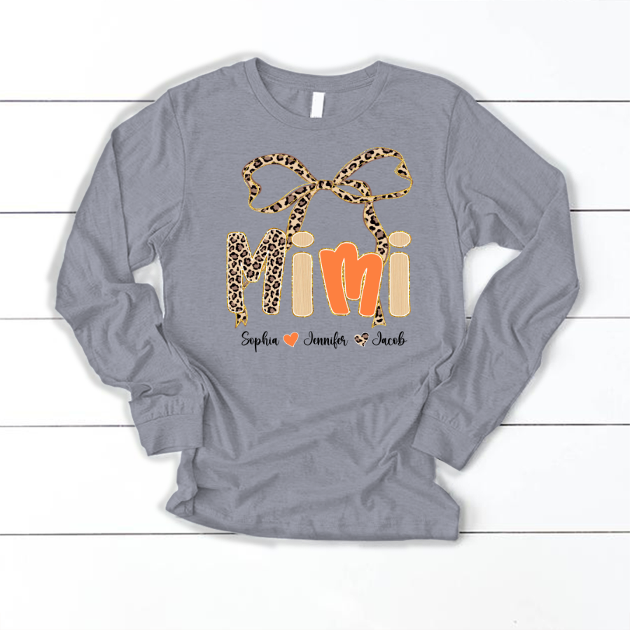 Fall Leopard Mini Nana Gigi Mama and Grandkids Shirt