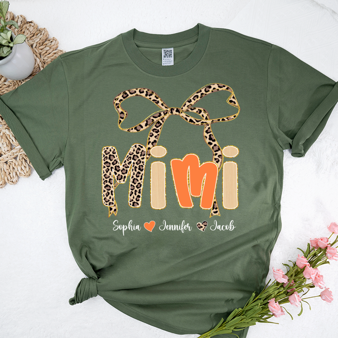 Fall Leopard Mini Nana Gigi Mama and Grandkids Shirt
