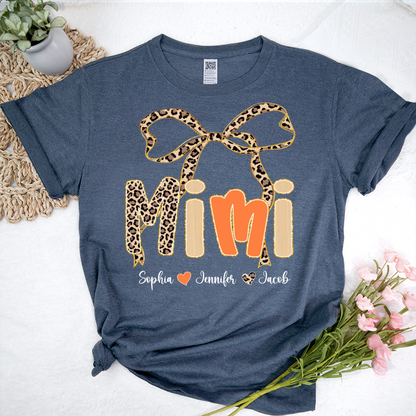 Fall Leopard Mini Nana Gigi Mama and Grandkids Shirt