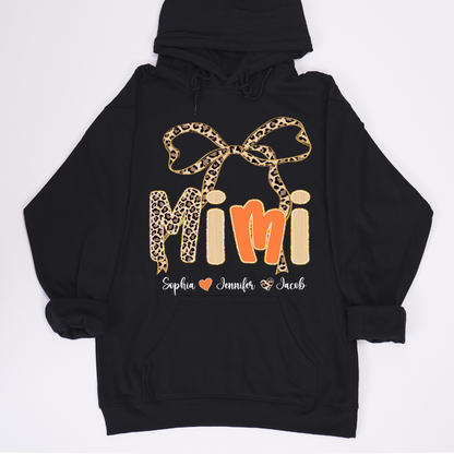 Fall Leopard Mini Nana Gigi Mama and Grandkids Shirt