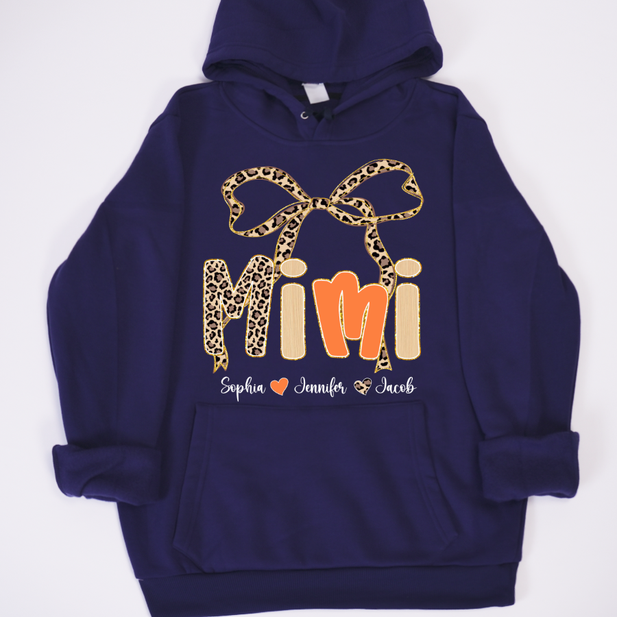 Fall Leopard Mini Nana Gigi Mama and Grandkids Shirt