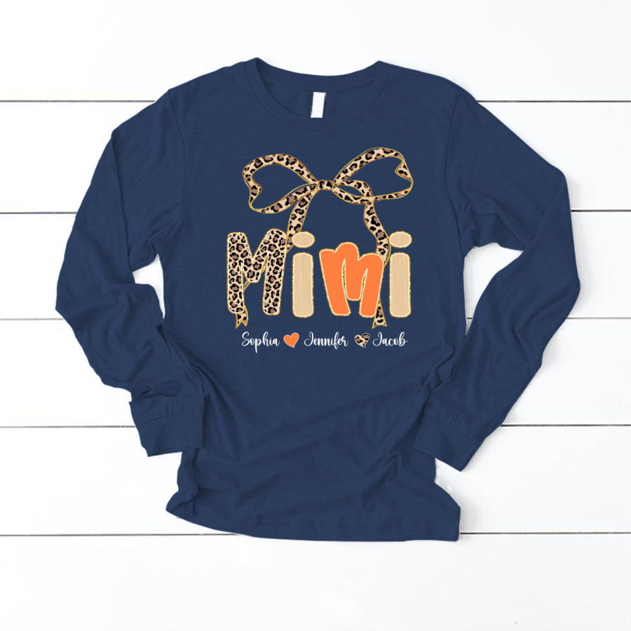 Fall Leopard Mini Nana Gigi Mama and Grandkids Shirt