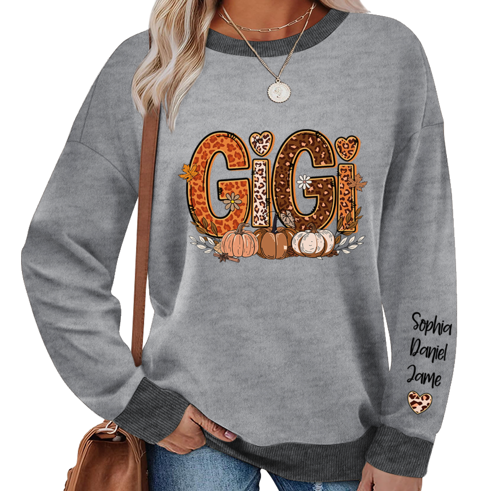 Fall Leopard Nana Gigi Mimi Mama Pumpkin