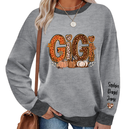 Fall Leopard Nana Gigi Mimi Mama Pumpkin