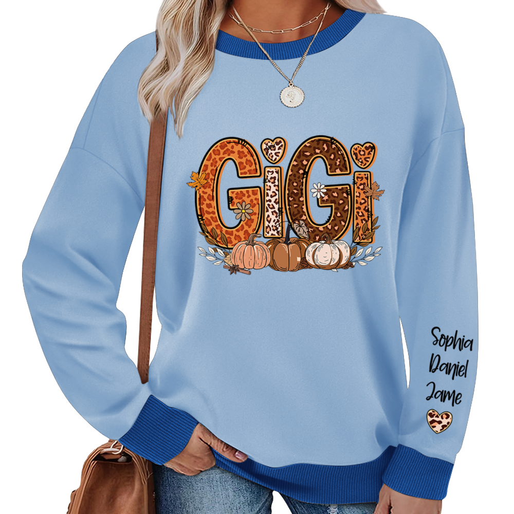 Fall Leopard Nana Gigi Mimi Mama Pumpkin
