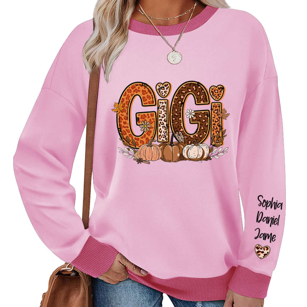 Fall Leopard Nana Gigi Mimi Mama Pumpkin