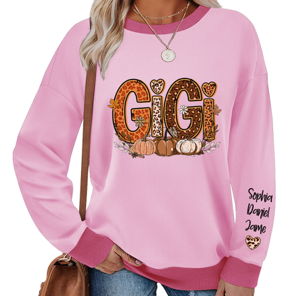 Fall Leopard Nana Gigi Mimi Mama Pumpkin