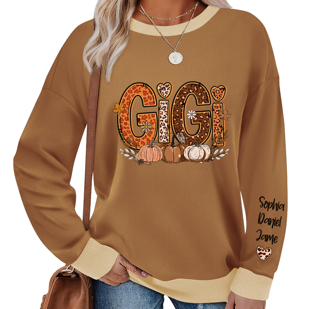 Fall Leopard Nana Gigi Mimi Mama Pumpkin