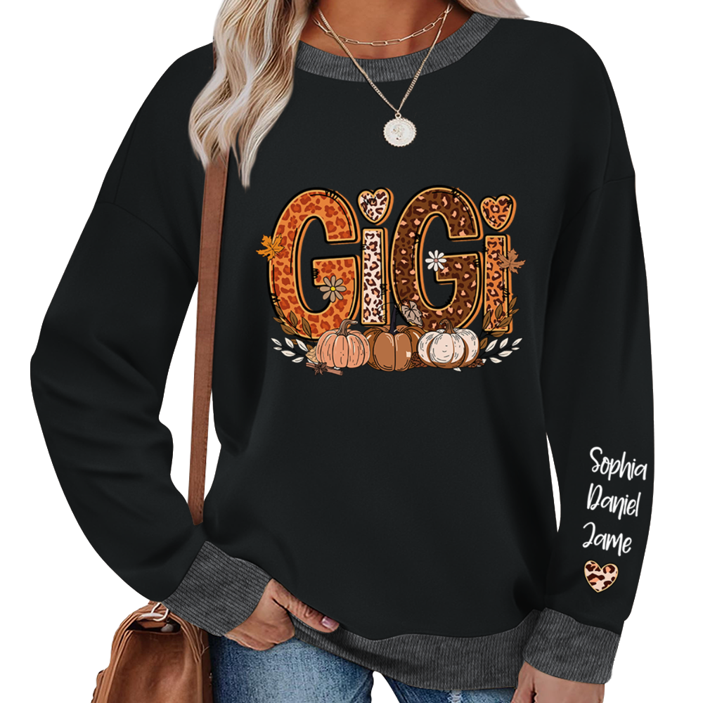 Fall Leopard Nana Gigi Mimi Mama Pumpkin