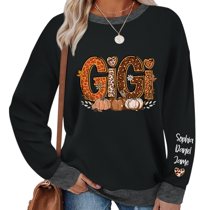 Fall Leopard Nana Gigi Mimi Mama Pumpkin