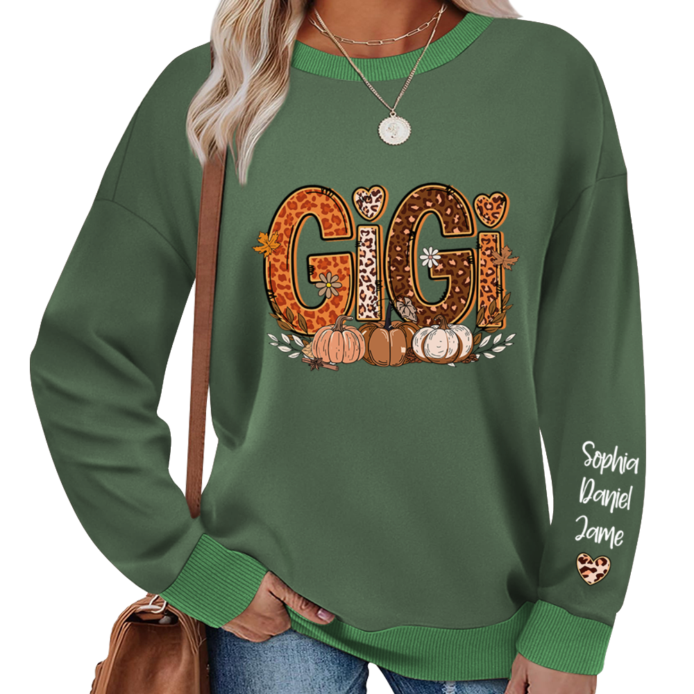 Fall Leopard Nana Gigi Mimi Mama Pumpkin