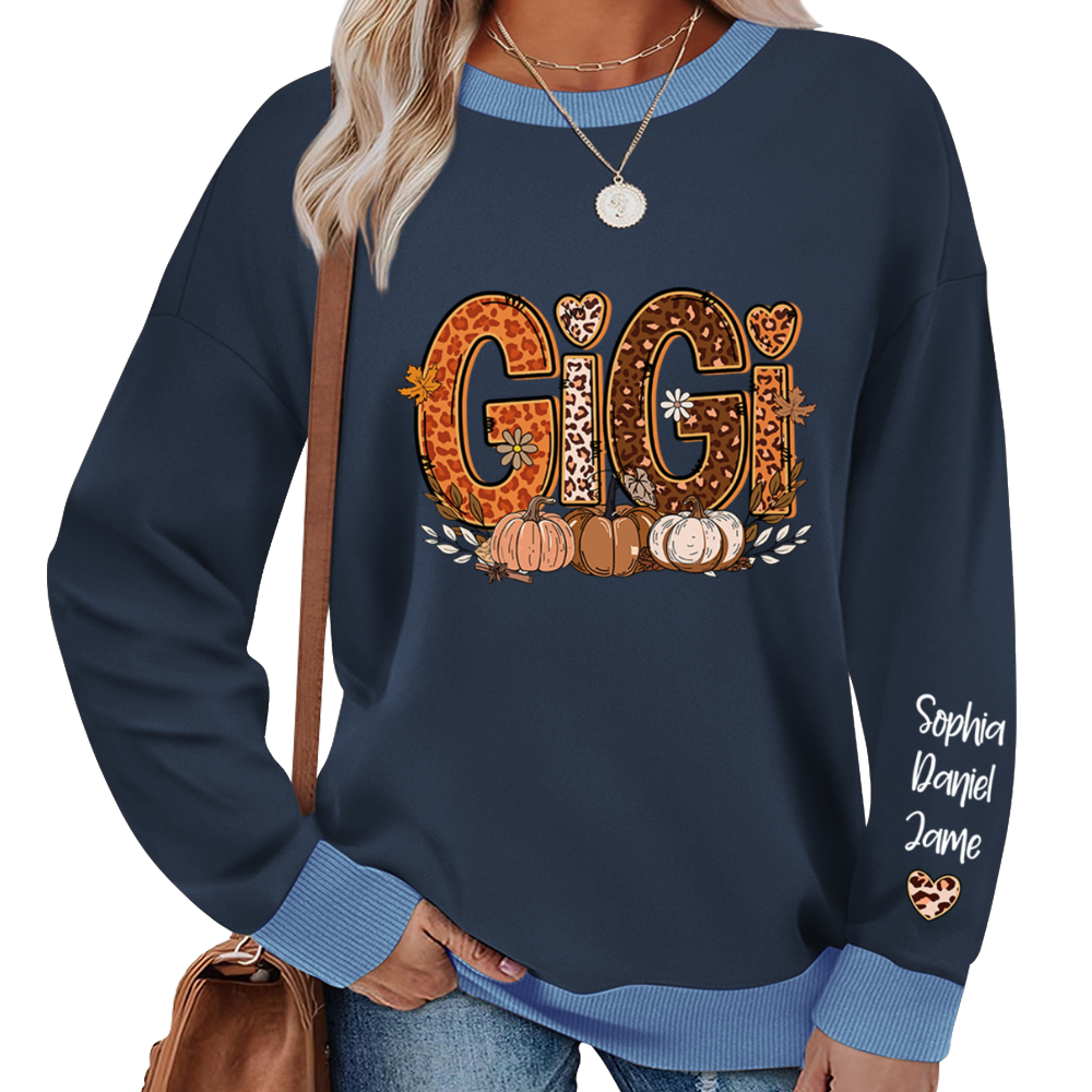 Fall Leopard Nana Gigi Mimi Mama Pumpkin