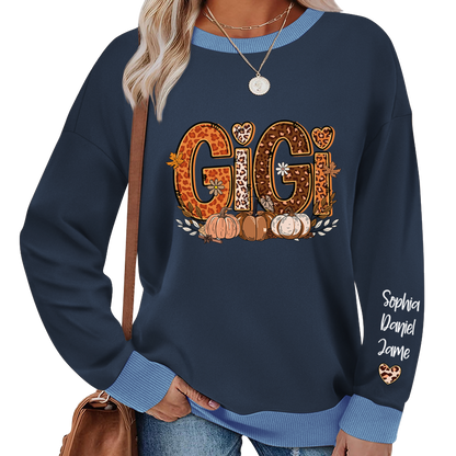 Fall Leopard Nana Gigi Mimi Mama Pumpkin