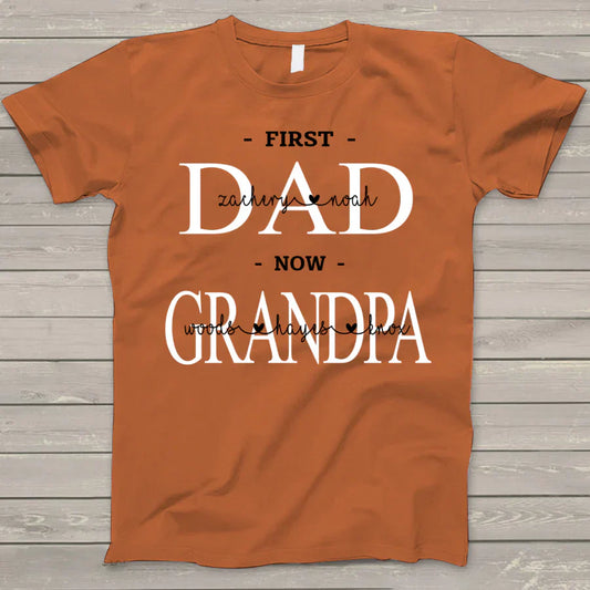 First Dad Kids And Grandpa Grandkids VTN221126 T-Shirt