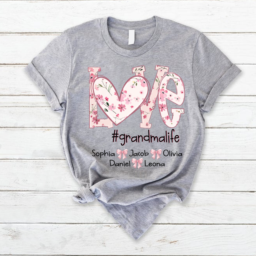 Flower Love Grandma Life Daisy Floral Mothers Day Gift Shirt