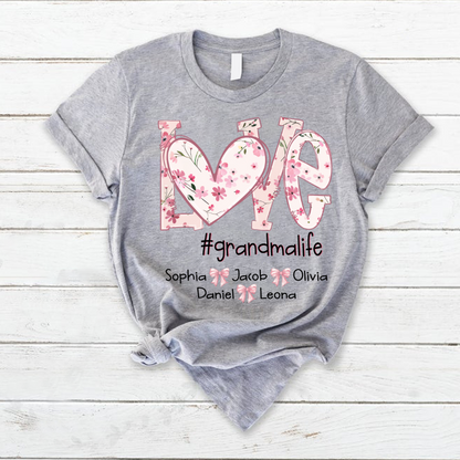 Flower Love Grandma Life Daisy Floral Mothers Day Gift Shirt