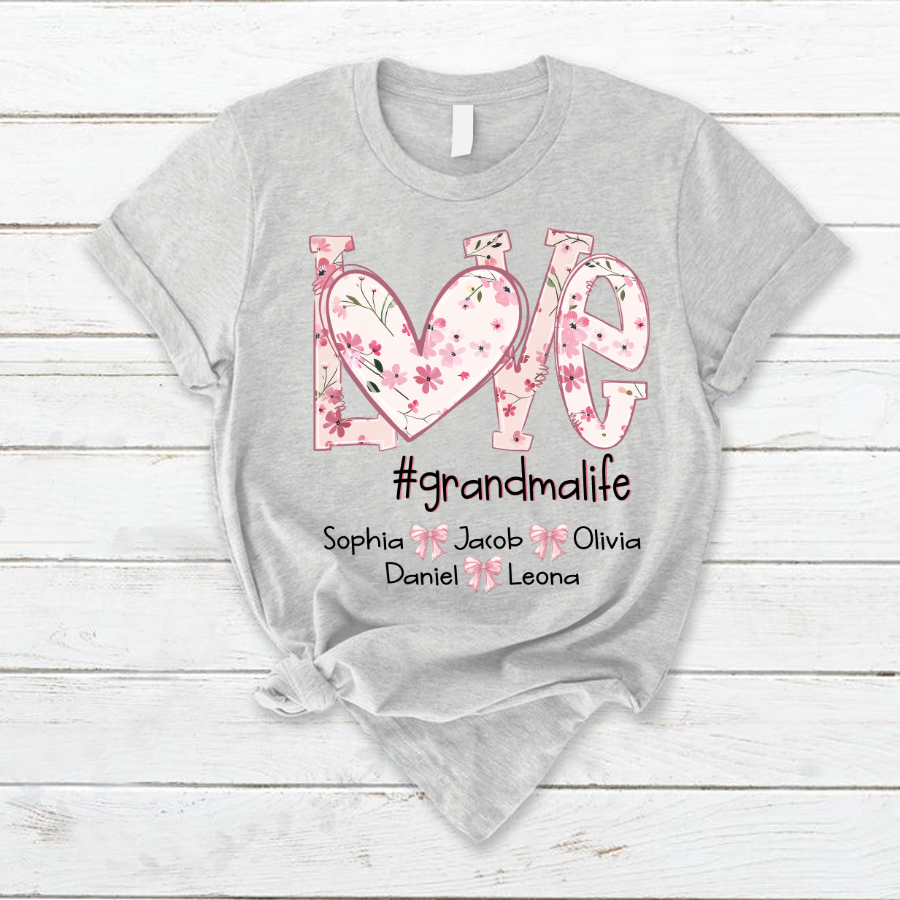 Flower Love Grandma Life Daisy Floral Mothers Day Gift Shirt