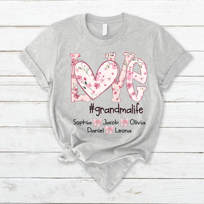 Flower Love Grandma Life Daisy Floral Mothers Day Gift Shirt