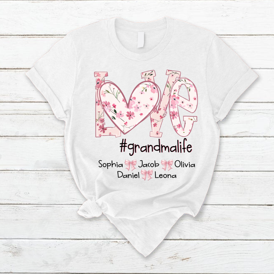 Flower Love Grandma Life Daisy Floral Mothers Day Gift Shirt