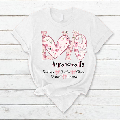 Flower Love Grandma Life Daisy Floral Mothers Day Gift Shirt