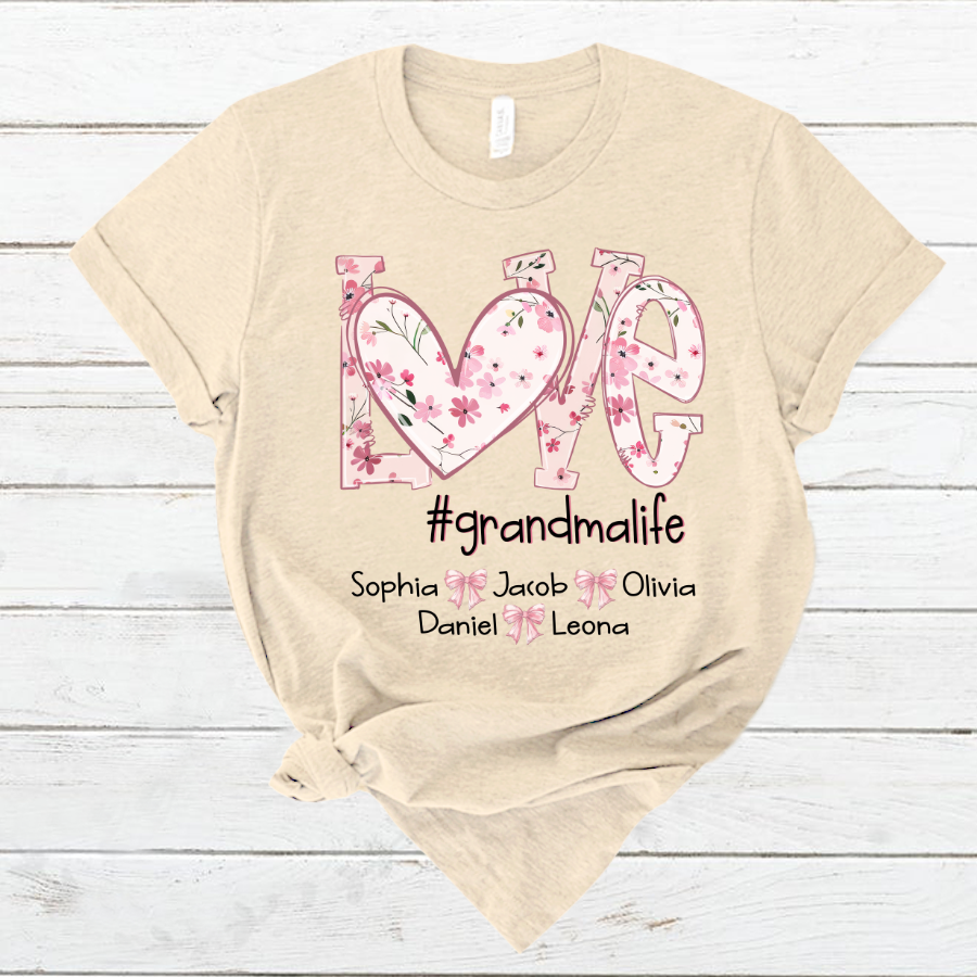 Flower Love Grandma Life Daisy Floral Mothers Day Gift Shirt